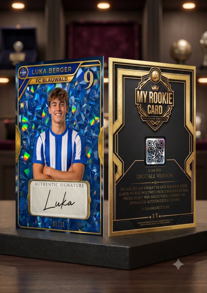 Personalisierte Fußballkarte mit Foto